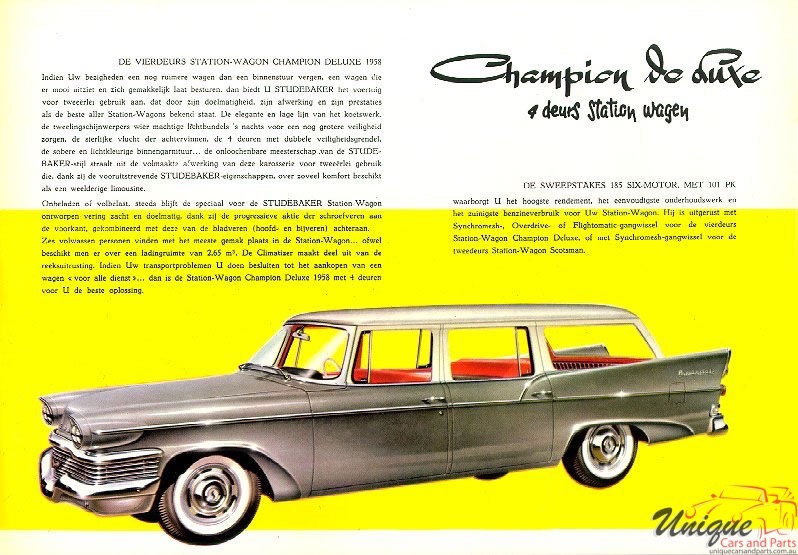 1958 Studebaker Brochure (Dutch) Page 9